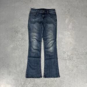 Simply Vera Vera Wang Bootcut Jeans Dark Wash Faded - Size: 4